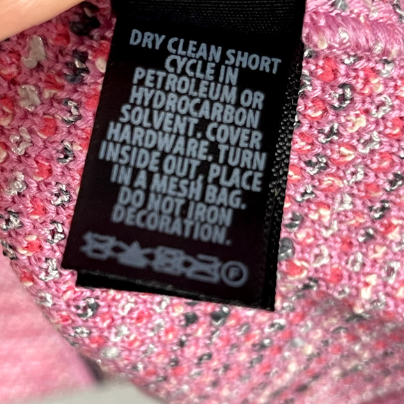 St. John For Mary Kay Long Tweed Jacket Women 0 Pink Wool Classic Elle Woods NWT - Picture 11 of 16